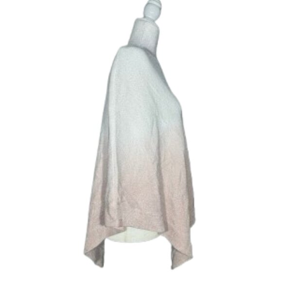 Barefoot Dreams CozyChic Ultra Lite Ocean Breeze Poncho Ombre Rose Mist One Size - Picture 5 of 8